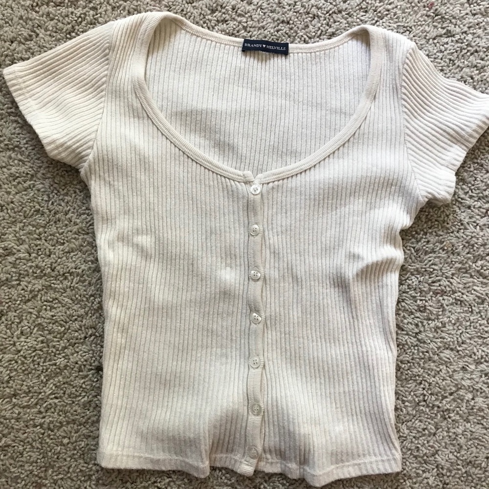 Brandy Melville Light Yellow Zelly Top